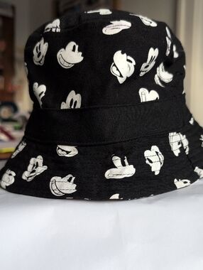 Disney Black Bucket Hat with Assorted Mickey Mouse Expressions